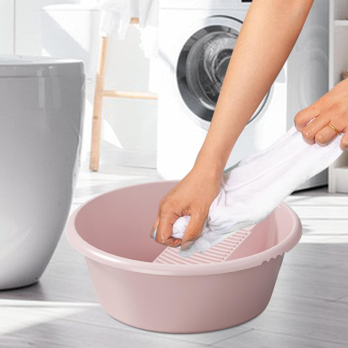 Washboard Basin Convenient Pp Cleaning Basin for Blouses Socks T Shirts Pink