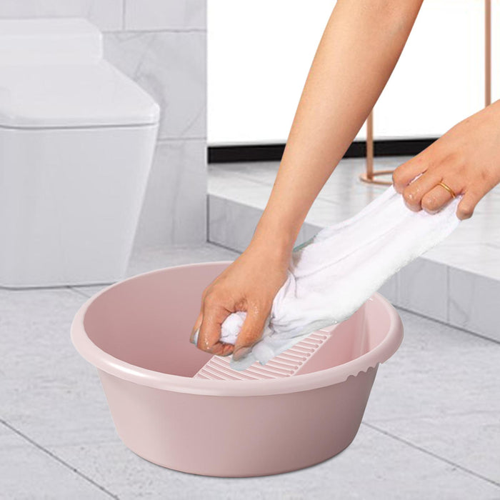 Washboard Basin Convenient Pp Cleaning Basin for Blouses Socks T Shirts Pink