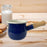 17oz Mini Sauce Pan with Wooden Handle for Heating Milk Melting Butter Coffee Blue