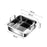 Stainless Steel Hot Pot Multiuse Square Cookware for Festival Camping Hiking Two Compartments