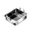 Stainless Steel Hot Pot Multiuse Square Cookware for Festival Camping Hiking Two Compartments