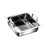 Stainless Steel Hot Pot Multiuse Square Cookware for Festival Camping Hiking Two Compartments