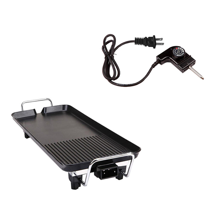 Crofta Electric Grill Multifunctional BBQ Assesories Korean BBQ Grill Grill Griddle L