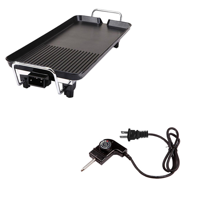 Crofta Electric Grill Multifunctional BBQ Assesories Korean BBQ Grill Grill Griddle L