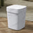 Trash Can Trash Bin Wastebasket Compost Bin for Laundry Room Entryway Garage M white