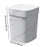 Trash Can Trash Bin Wastebasket Compost Bin for Laundry Room Entryway Garage M white