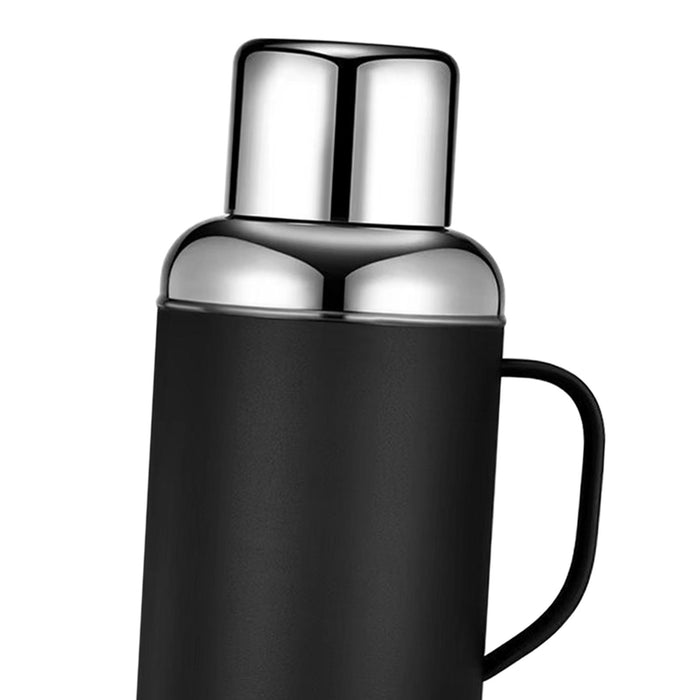 Large Insulated Water Bottle 1.2L Portable Beverage Tumbler for Driving Gift Black