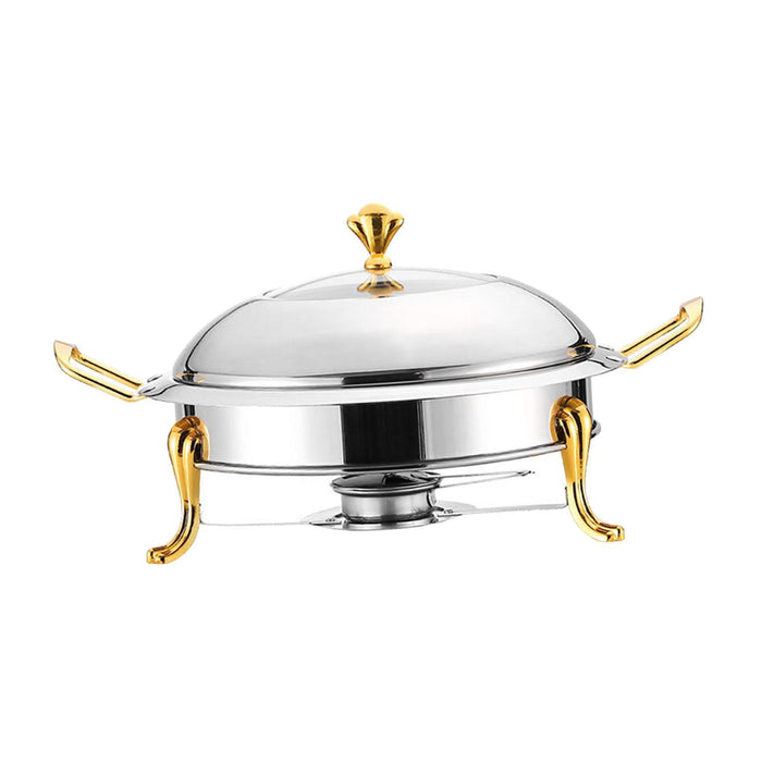 Crofta Stainless Steel Chafing Dish Buffet Set with Lid for Dinners Parties Wedding with handle