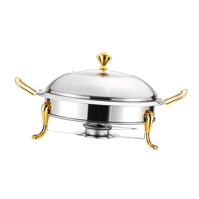 Crofta Stainless Steel Chafing Dish Buffet Set with Lid for Dinners Parties Wedding with handle