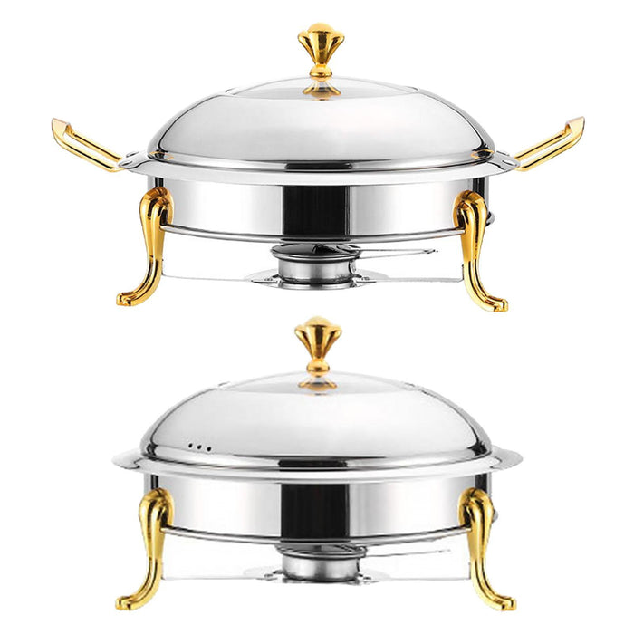 Crofta Stainless Steel Chafing Dish Buffet Set with Lid for Dinners Parties Wedding with handle