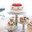 Wooden Dessert Stand Rustic Cupcake Display for Spice Jars Wedding Cosmetics Round White