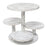 Wooden Dessert Stand Rustic Cupcake Display for Spice Jars Wedding Cosmetics Round White