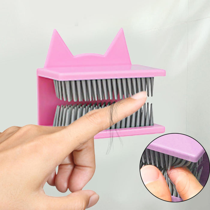 Wall Hair Collector Easy Cleaning Drain Protector for Bathtub Household Sink Pink