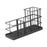 Crofta Sink Sponge Holder Brush Soap Holder Bathroom Sponge Rack Drain Basket High with black tray