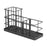 Crofta Sink Sponge Holder Brush Soap Holder Bathroom Sponge Rack Drain Basket High with black tray