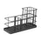 Crofta Sink Sponge Holder Brush Soap Holder Bathroom Sponge Rack Drain Basket High with black tray