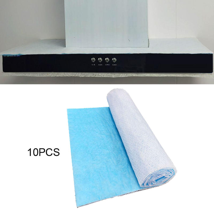 10 Pieces Range Hood Oil Absorbing Cotton Sheets Oil Suction Cotton for Home