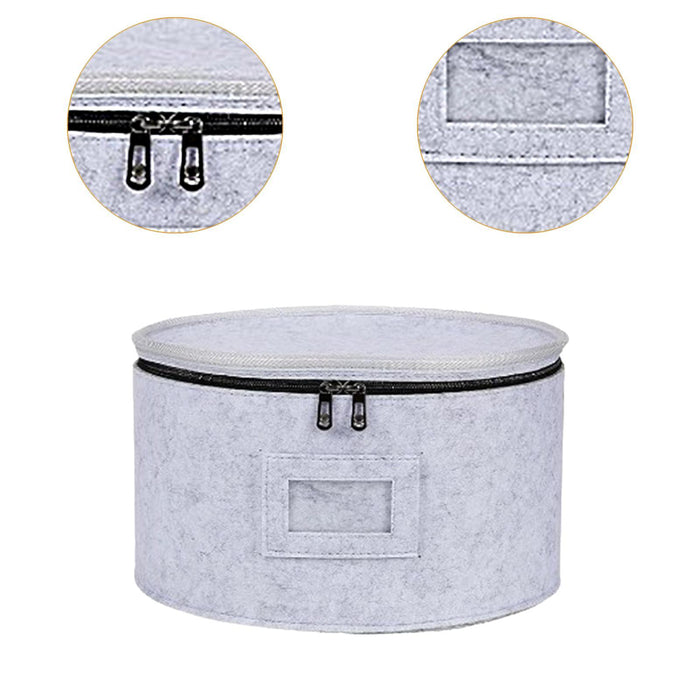 Stackable Moving Storage Box Thick Felt Plate Quilted Case for Mugs Tumblers 21.5cmx15.5cm