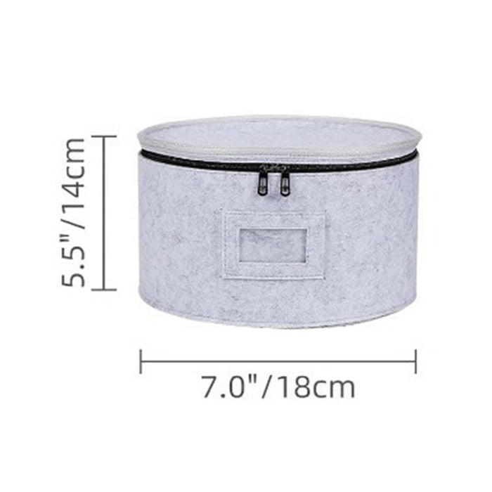 Stackable Moving Storage Box Thick Felt Plate Quilted Case for Mugs Tumblers 18cmx14cm