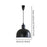 Crofta Food Warming Lamp Hanging Retractable Heat Lamp for Cafeteria Kitchen Buffet Black