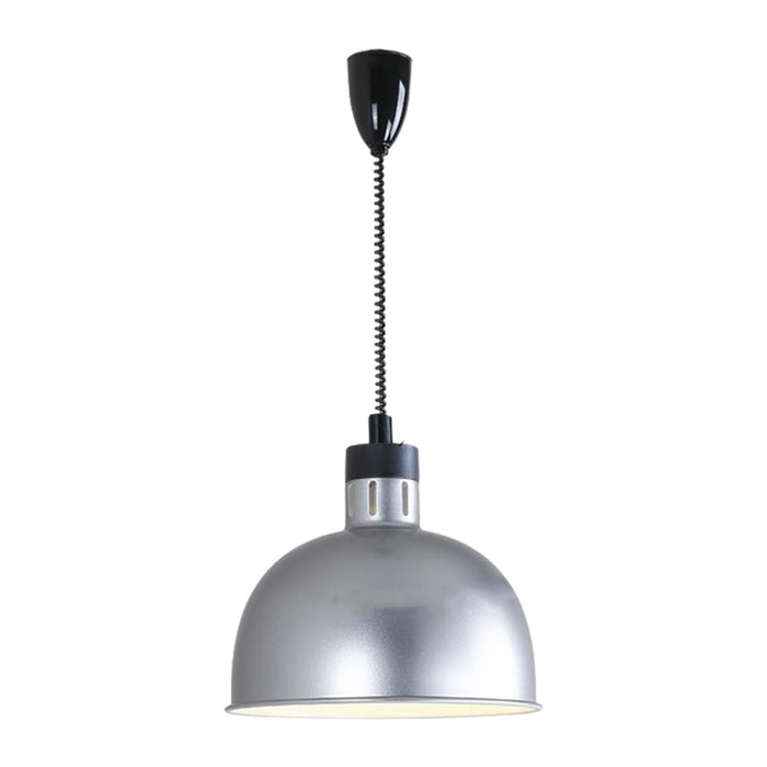 Crofta Food Warming Lamp Hanging Retractable Heat Lamp for Cafeteria Kitchen Buffet Argent