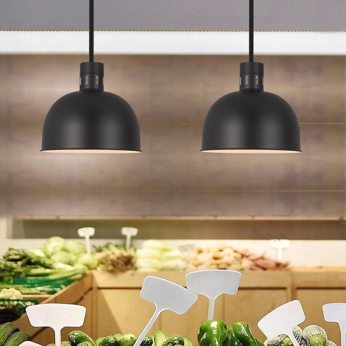 Crofta Food Warming Lamp Hanging Retractable Heat Lamp for Cafeteria Kitchen Buffet Bronze