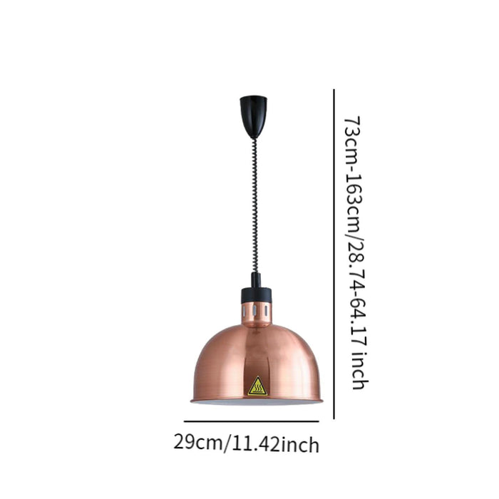 Crofta Food Warming Lamp Hanging Retractable Heat Lamp for Cafeteria Kitchen Buffet Bronze