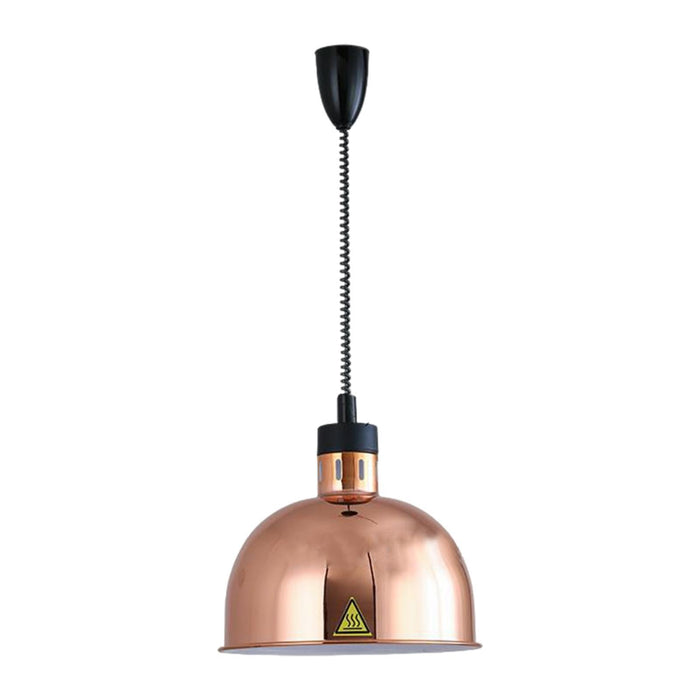 Crofta Food Warming Lamp Hanging Retractable Heat Lamp for Cafeteria Kitchen Buffet Rose Gold