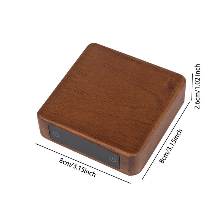 Tea Leaf Weighing Scale Wooden Accurate Weighing Tool LED Digital Tea Scale light brown