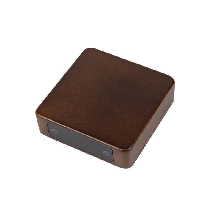 Tea Leaf Weighing Scale Wooden Accurate Weighing Tool LED Digital Tea Scale dark brown