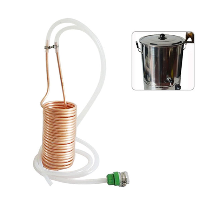 Wort Chiller Coil Easy to Clean Hose Fitting Included Hotel Home Beer Cooler Copper