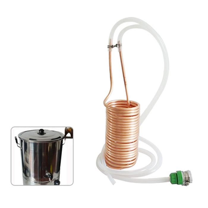 Wort Chiller Coil Easy to Clean Hose Fitting Included Hotel Home Beer Cooler Copper