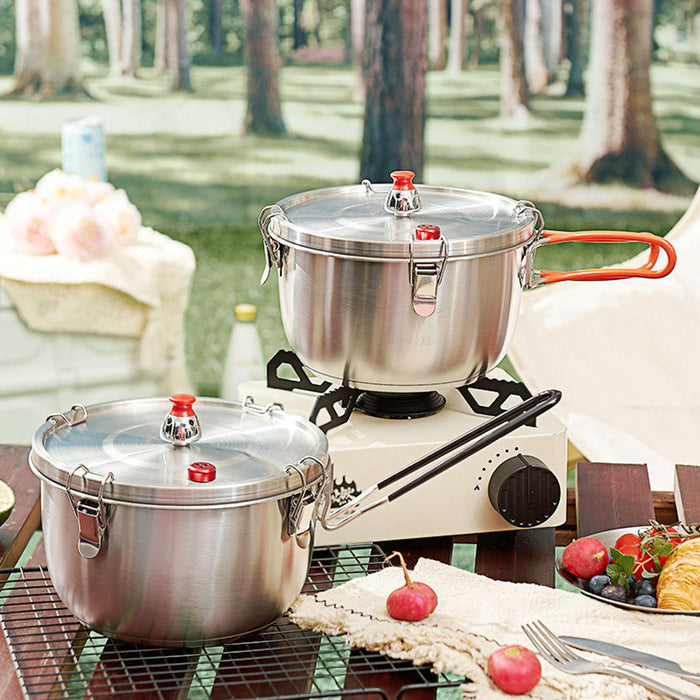 Stainless Steel Pressure Cooking Pot Fast Cooking for Restaurant Hotel Commercial Double handle