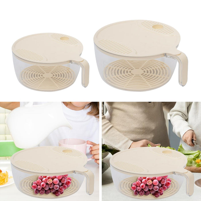 Food Storage Basket Decor Cleaning Drain Bowl for Restaurant Counter Buffet 14cmx8.5cm