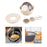 Colander with Mixing Bowl Set Utility Veggie Wash for Slicing Cooking Baking Beige