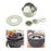 Colander with Mixing Bowl Set Utility Veggie Wash for Slicing Cooking Baking Light Green