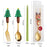 2Pcs Christmas Spoon and Fork Set Xmas Dessert Spoons for Iced Tea Ice Cream Elk