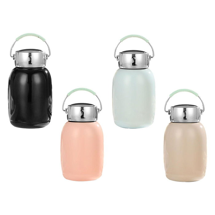 Thermal Water Bottle Gift Portable Small Travel Mug for Fitness Home Camping Black