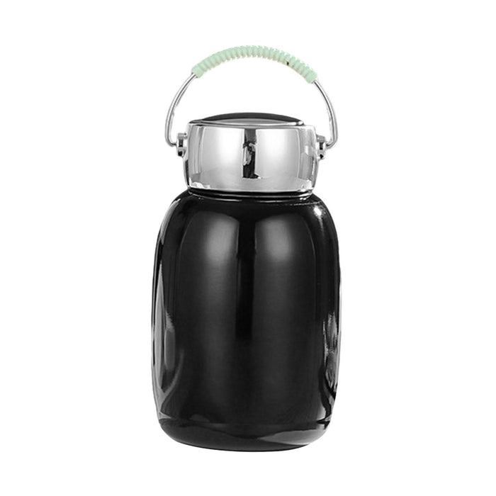 Thermal Water Bottle Gift Portable Small Travel Mug for Fitness Home Camping Black