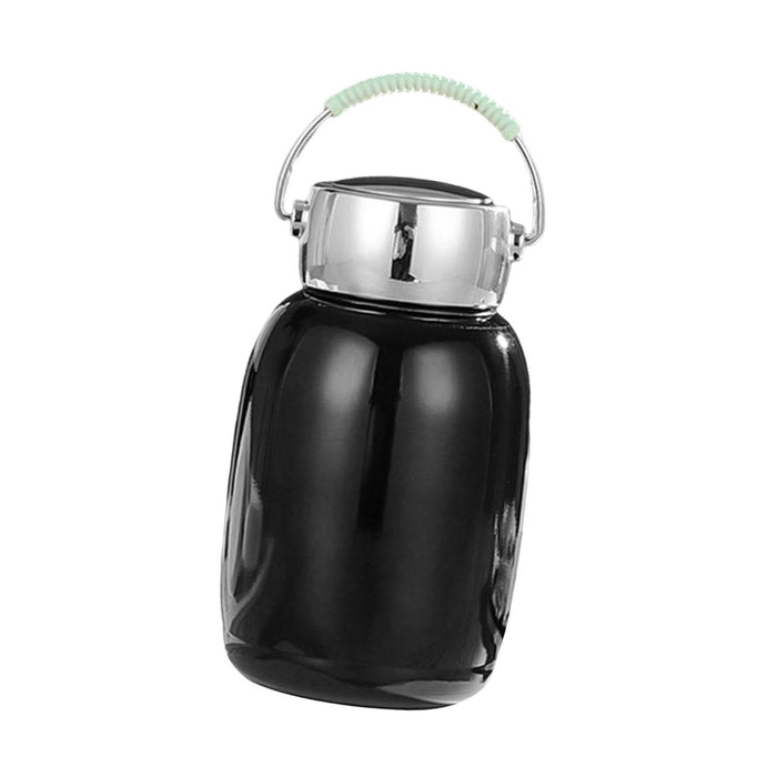 Thermal Water Bottle Gift Portable Small Travel Mug for Fitness Home Camping Black