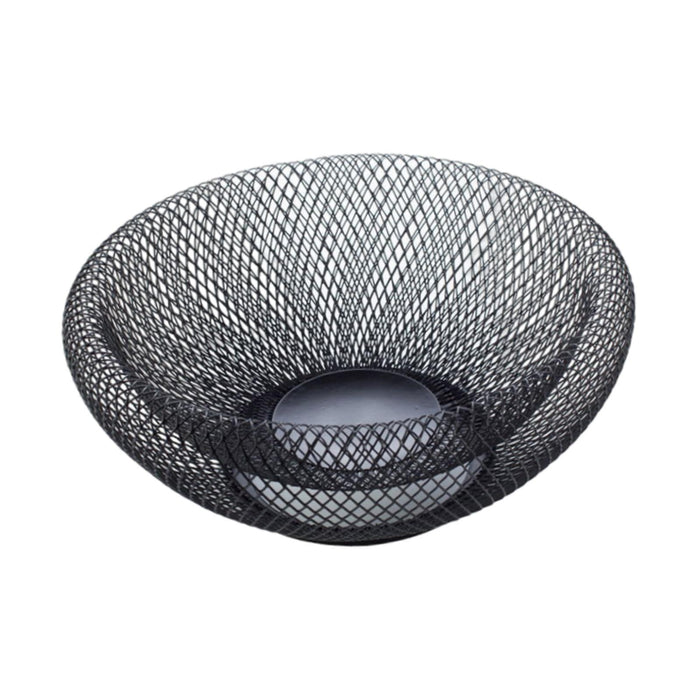 Snack Tray Hollow Design Iron Fruit Basket for Kitchen Countertop Restaurant Black