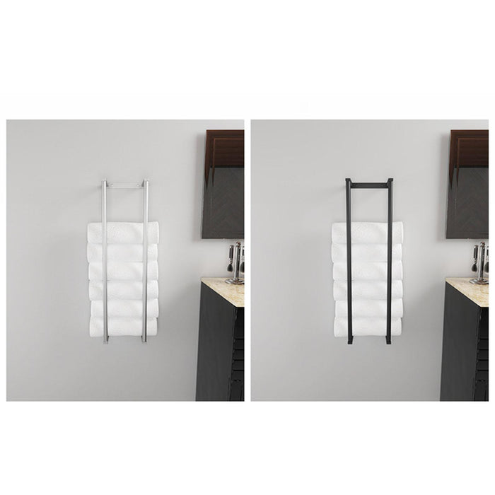 Towel Rack for Bathroom Wall Mount Organizer Bath Towel Holder for Washcloth White