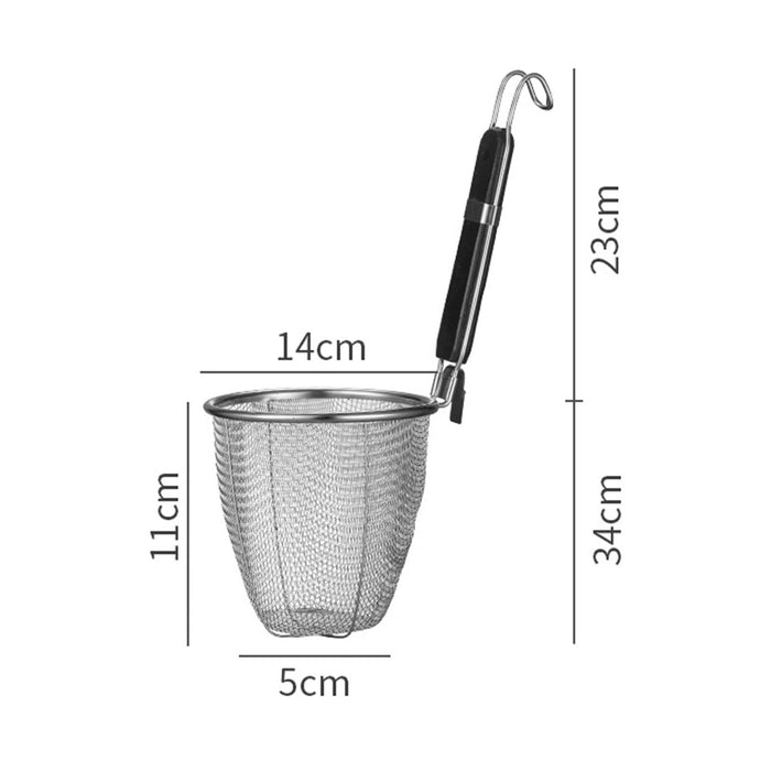 Frying Basket Kitchen Utensil Mesh Pasta Basket for Draining Kitchen A