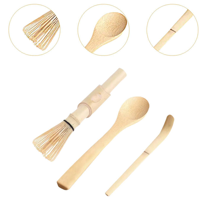 3 Pieces Matcha Set and Traditional Tea Scoop for Beginner Matcha Maker Gift