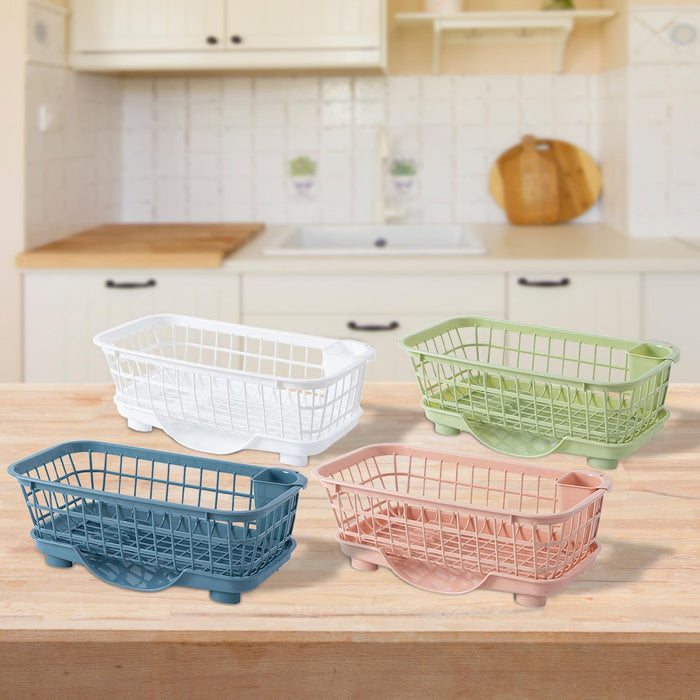 Dish Drying Rack Sink Shelf Sink Organizer Rack for Bathroom Home Countertop white