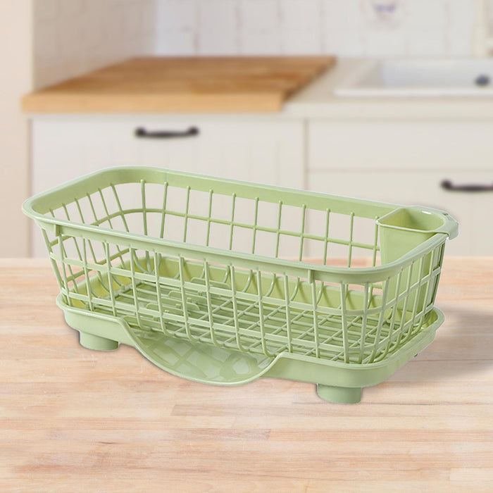 Dish Drying Rack Sink Shelf Sink Organizer Rack for Bathroom Home Countertop green