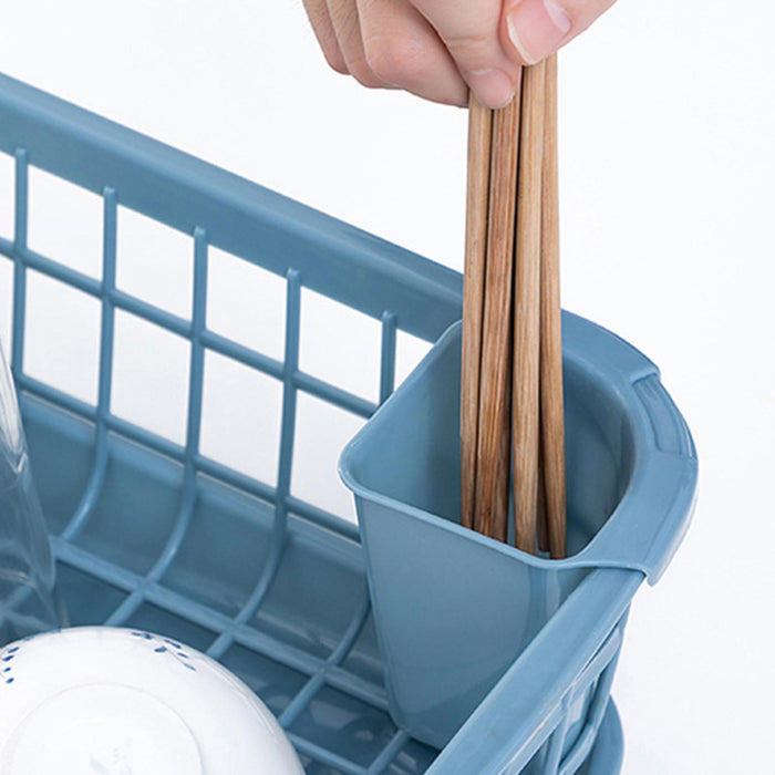 Dish Drying Rack Sink Shelf Sink Organizer Rack for Bathroom Home Countertop blue