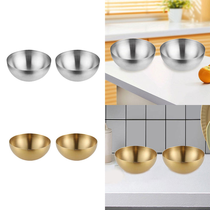 Stainless Steel Basin Baking Accessory Wash Basin for Dessert Snacks Cooking Silver