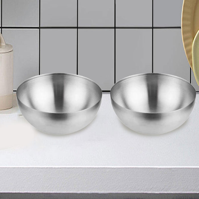 Stainless Steel Basin Baking Accessory Wash Basin for Dessert Snacks Cooking Silver