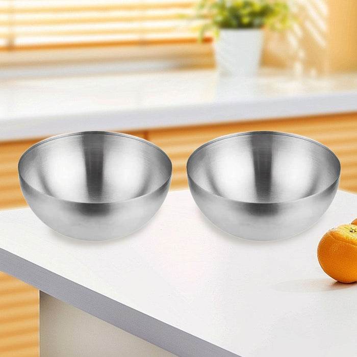 Stainless Steel Basin Baking Accessory Wash Basin for Dessert Snacks Cooking Silver